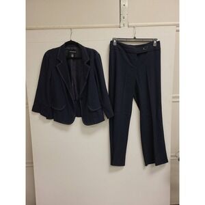Marianne Women‎ Pant Suit Size 16 Jacket 10 Pants Navy Blazer Career Office
